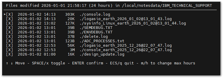 Image:Domino on Linux Diagnostic Collection Script